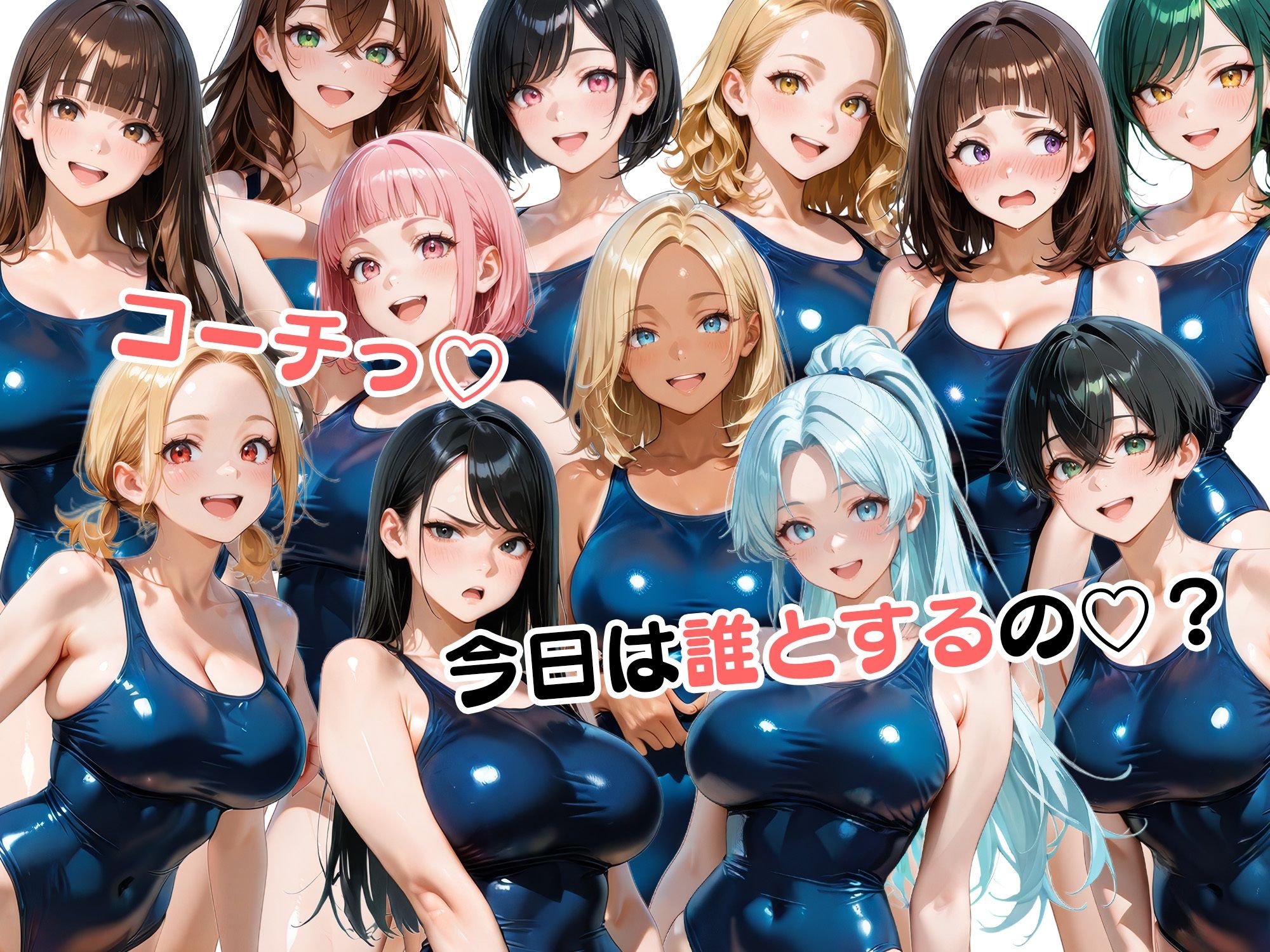 12人の爆乳スク水水泳部と毎日ヤリ放題なコーチ生活 サンプル10ページ目