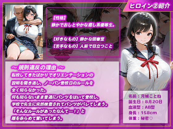 【ノーパン学園】クラスの優等生が校則違反でキモ男に性指導されてメス堕ちした話 サンプル4ページ目