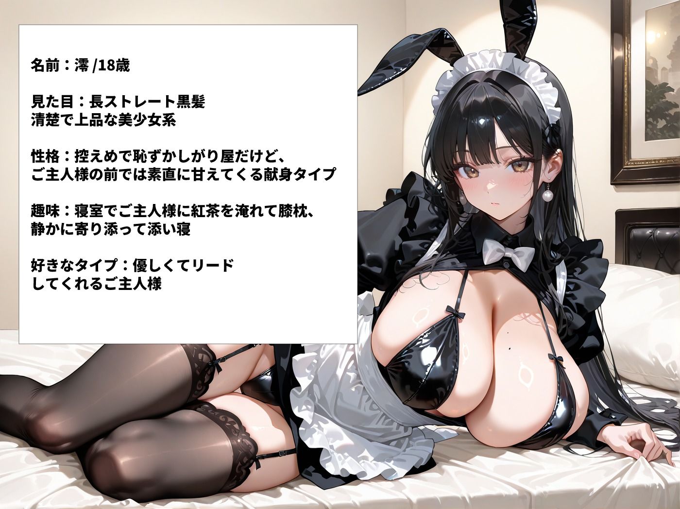 あまあまな爆乳メイドにバニー着させてラブラブセックス サンプル4ページ目
