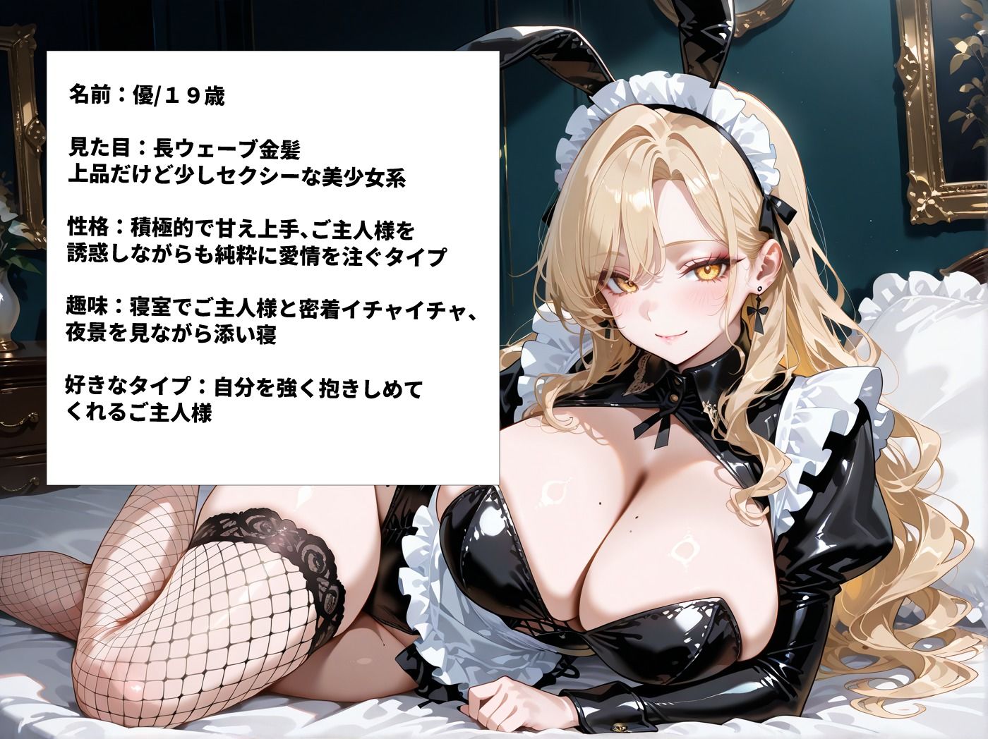 あまあまな爆乳メイドにバニー着させてラブラブセックス サンプル7ページ目