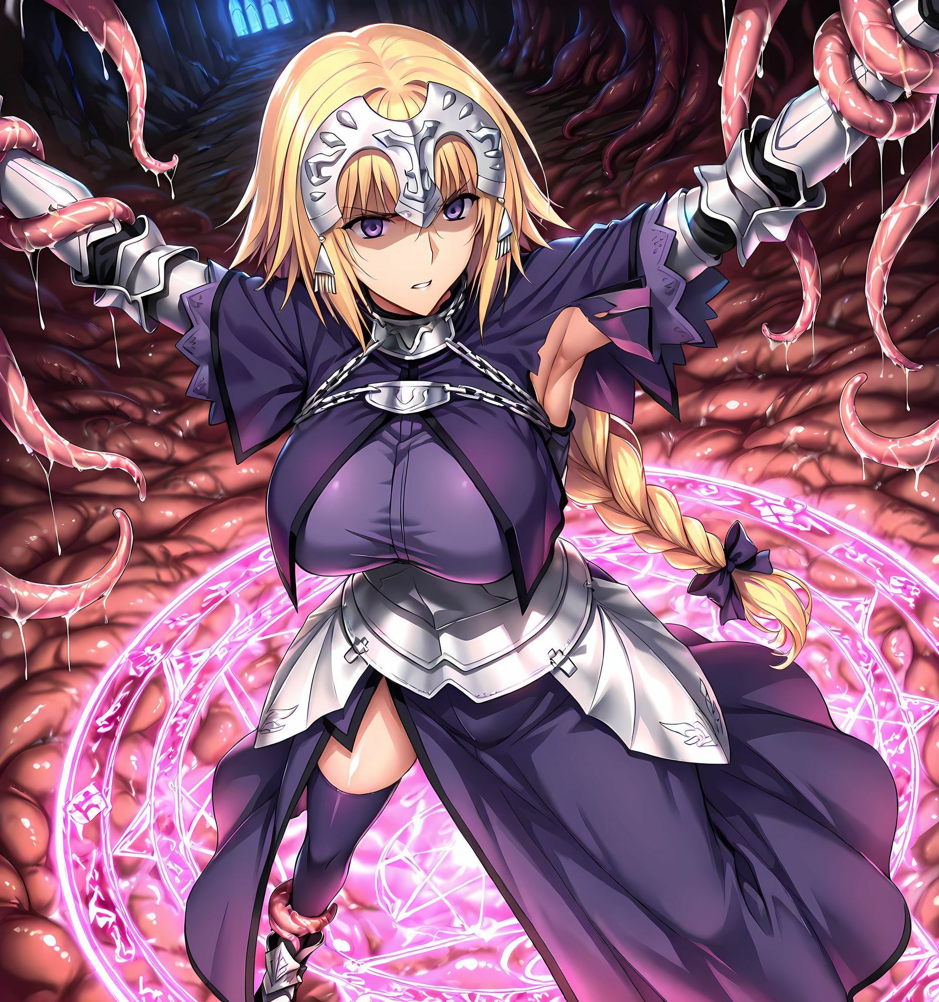 ジャンヌ洗脳丸呑み悪堕ち〜淫魔化ドスケベ交尾〜 サンプル3ページ目