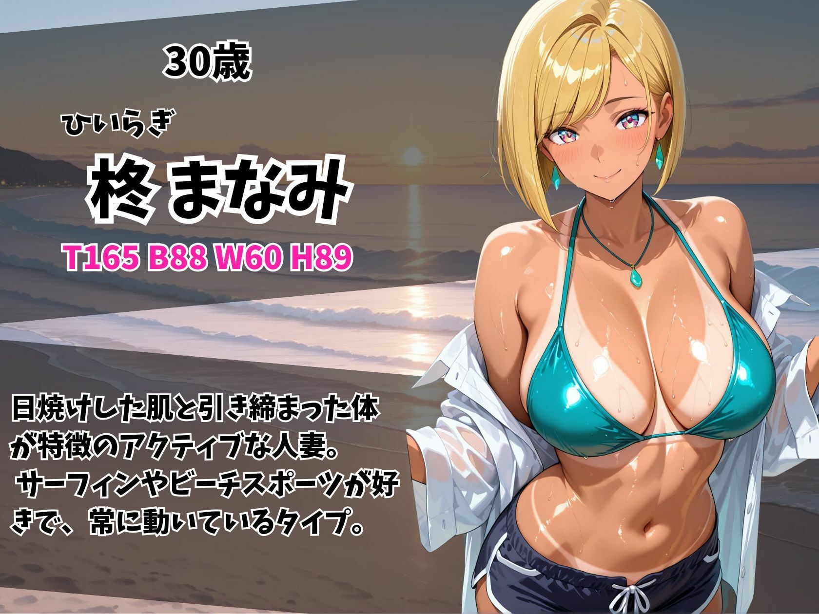 ケツ穴ミセス黒ギャル人妻ビーチ サンプル4ページ目