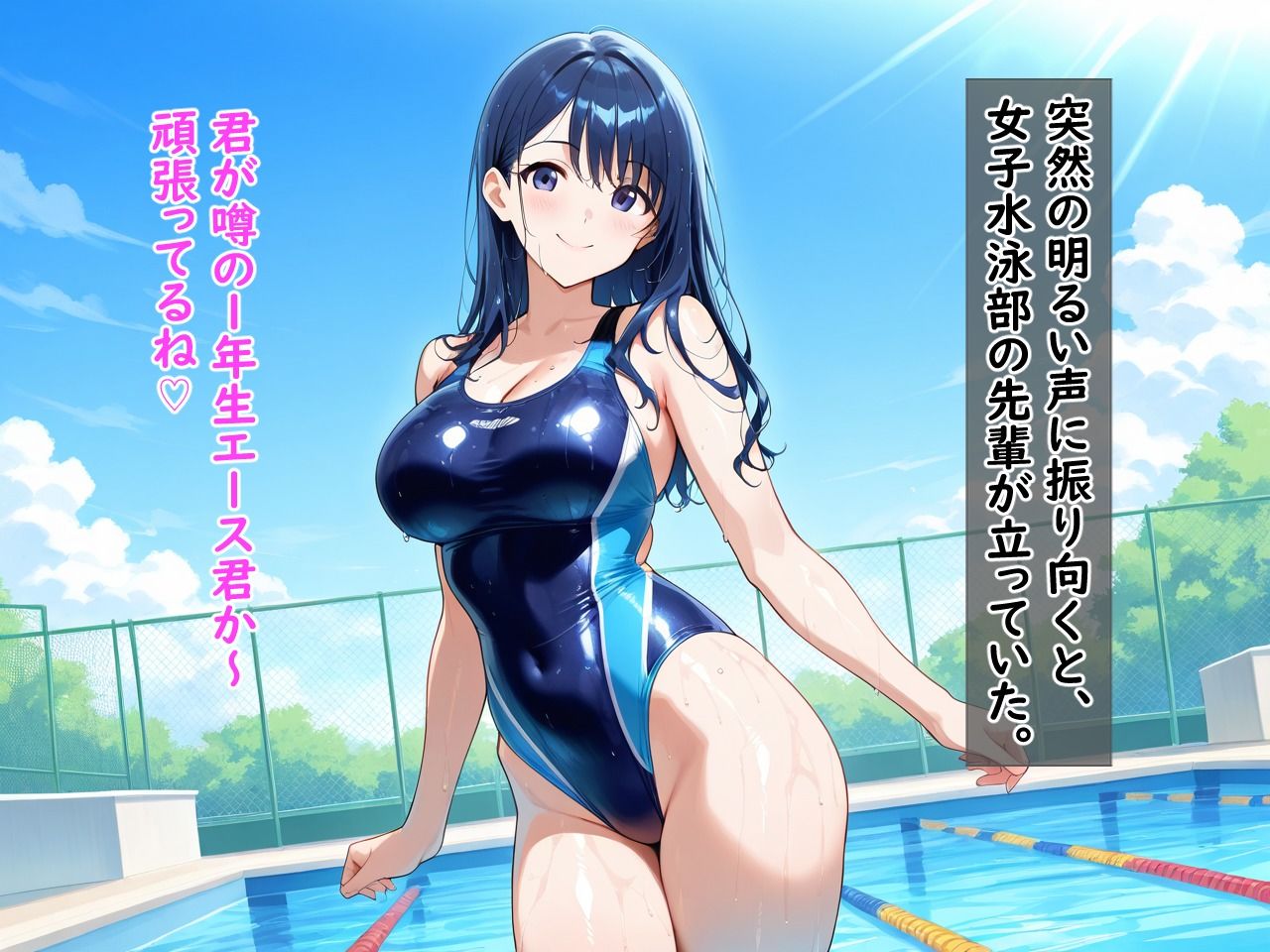 先輩水泳部員の爆乳色仕掛け サンプル1ページ目