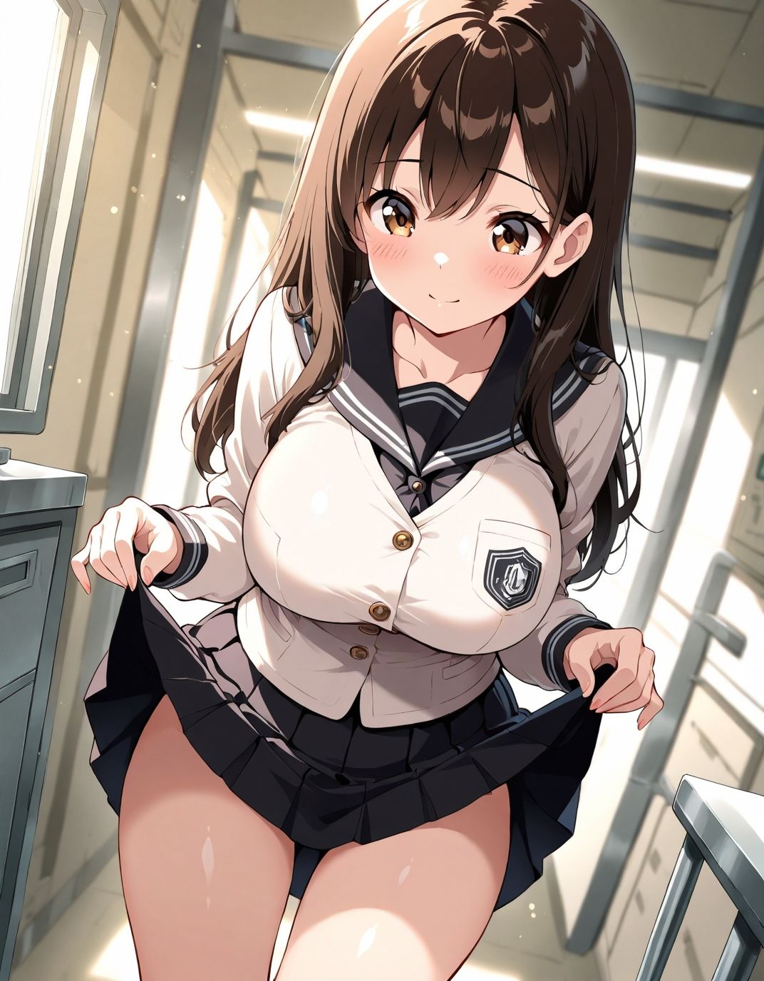 大人しめな巨乳ちゃんの中出し願望 サンプル1ページ目