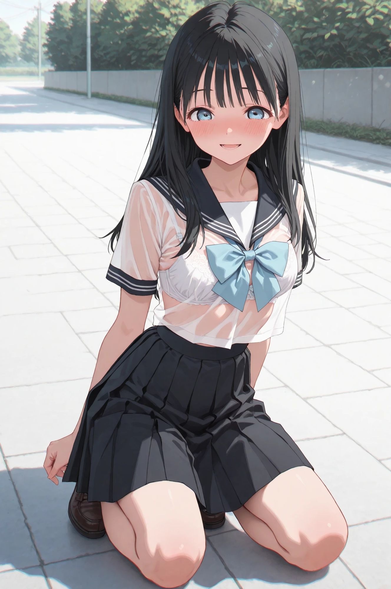 AIイラストCG集128  明〇ちゃんのセーラー服  明〇小路 サンプル1ページ目