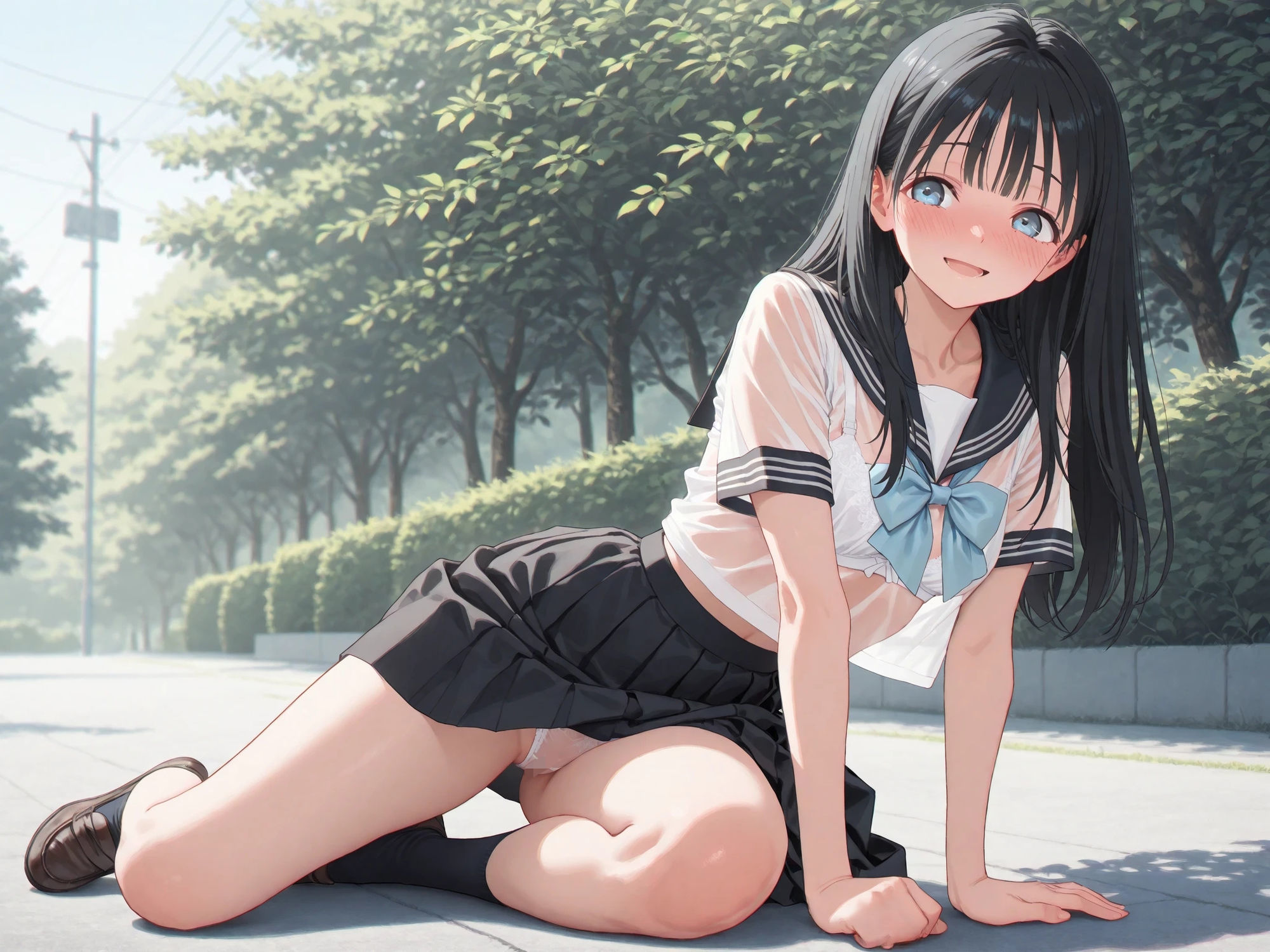 AIイラストCG集128  明〇ちゃんのセーラー服  明〇小路 サンプル2ページ目