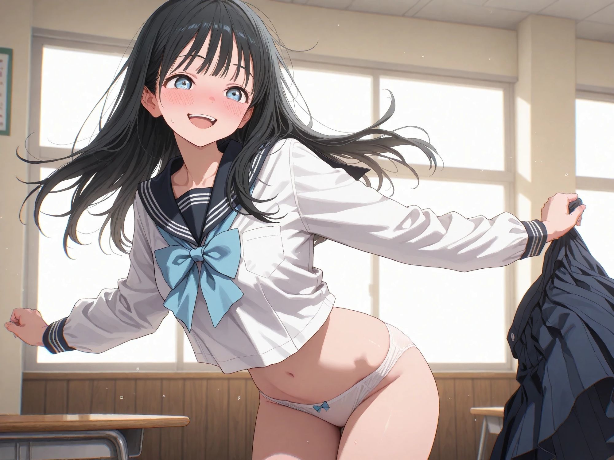 AIイラストCG集128  明〇ちゃんのセーラー服  明〇小路 サンプル6ページ目