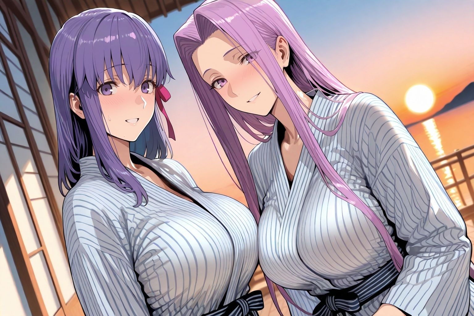 間○桜＆メ○ューサin温泉 サンプル1ページ目