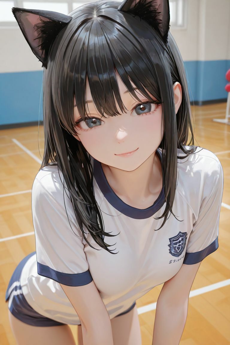 猫耳JKと体育館で サンプル1ページ目