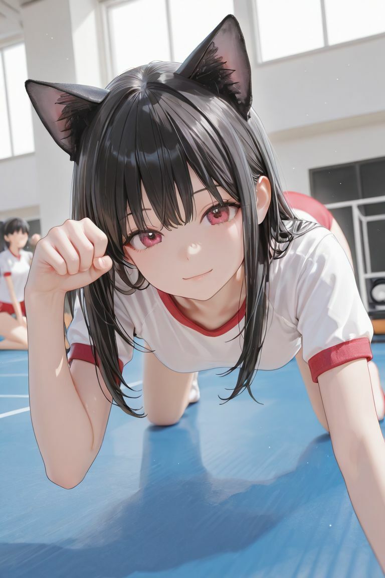 猫耳JKと体育館で サンプル3ページ目