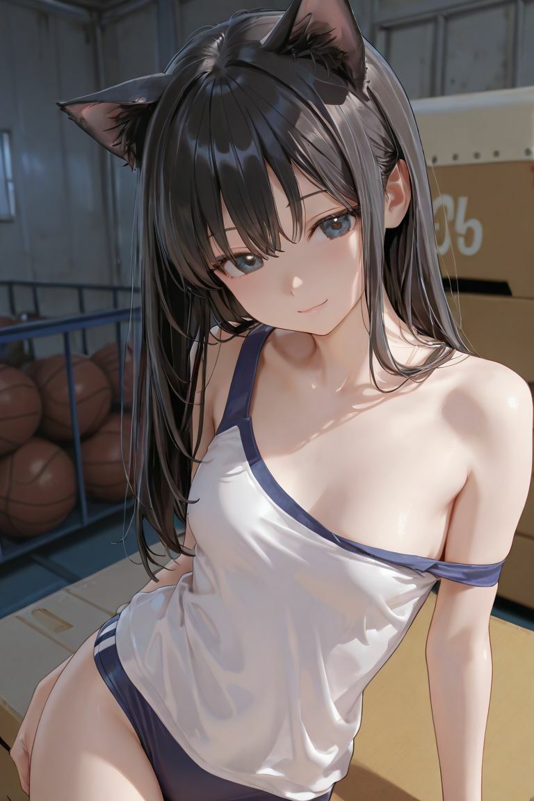 猫耳JKと体育館で サンプル6ページ目