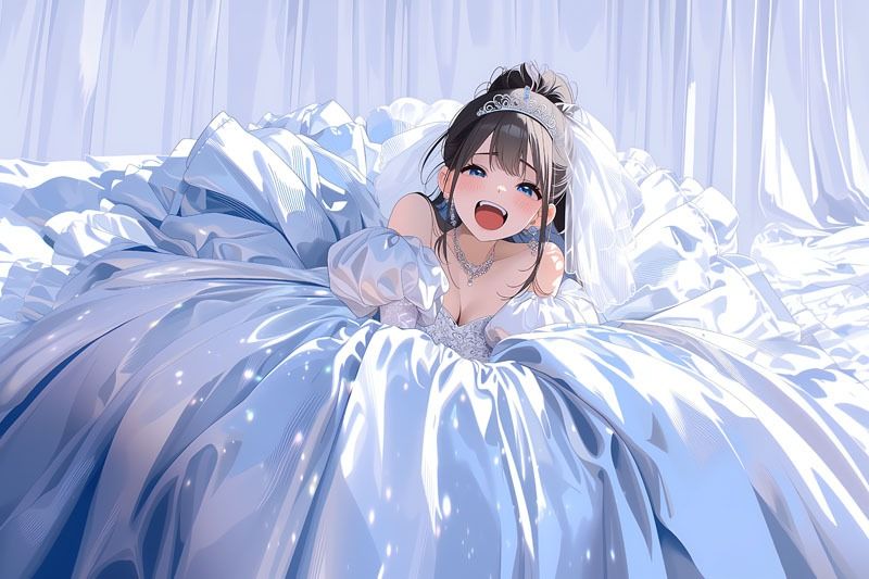 【ドレス美少女50】ツルツルドレスに包まれて恍惚に沈む サンプル5ページ目
