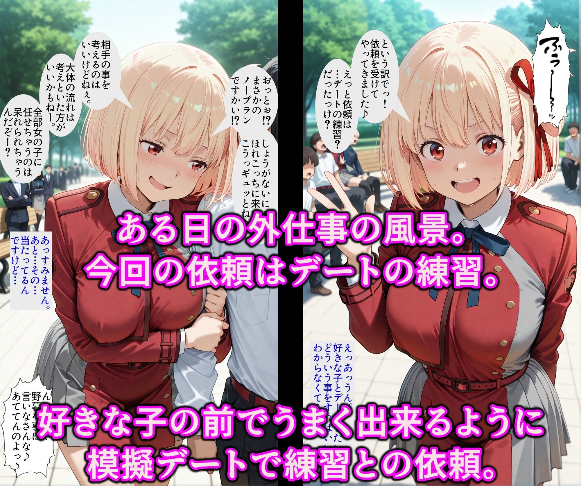 洗脳マシンでスケベにいいなり！！ドスケベリコリスのエッチなお仕事♪淫乱チンポケースはご主人様に発情中 サンプル2ページ目