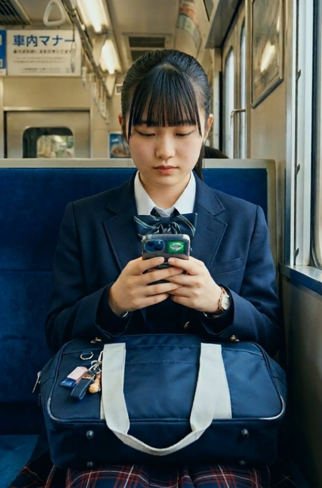 【AI動画】GGC vol.37 電車編14【制服パンチラ】 サンプル5ページ目