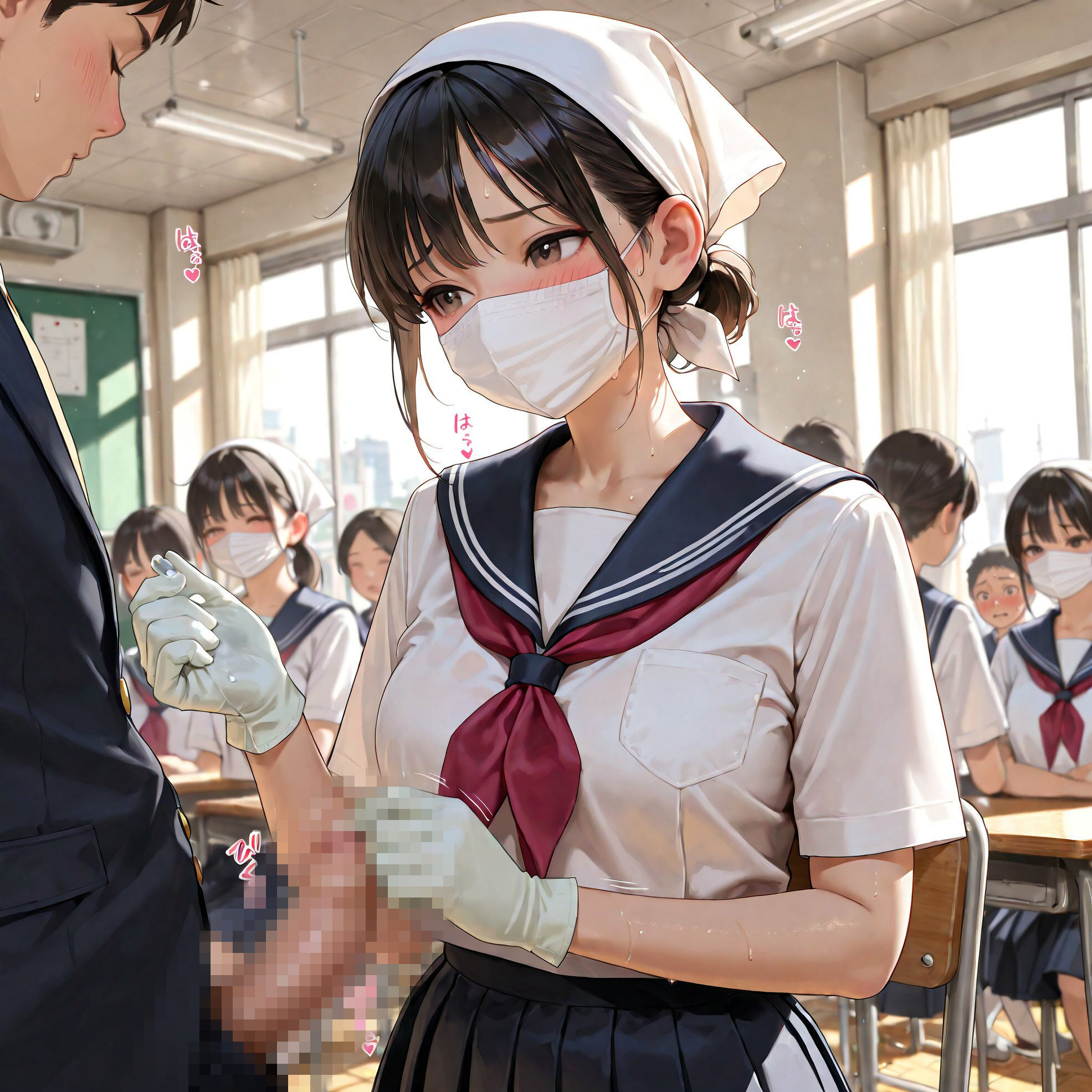 【500枚】お〇んぽ清掃係になったJKたち サンプル1ページ目