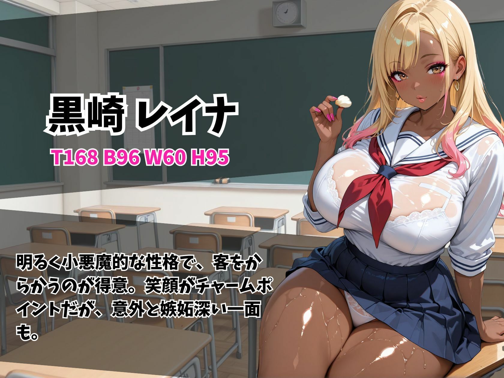 ケツ穴学園黒ギャル編 サンプル2ページ目