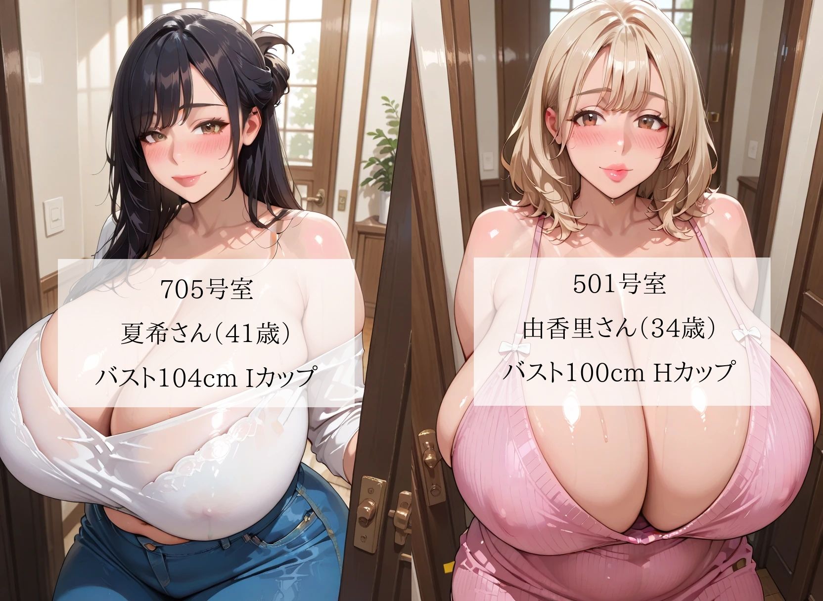 淫獄人妻マンション〜近所のデカ乳むっちり熟女たちに裏アカがバレて毎日搾精される性奴●になりました＜セリフ付CG集＞ サンプル1ページ目
