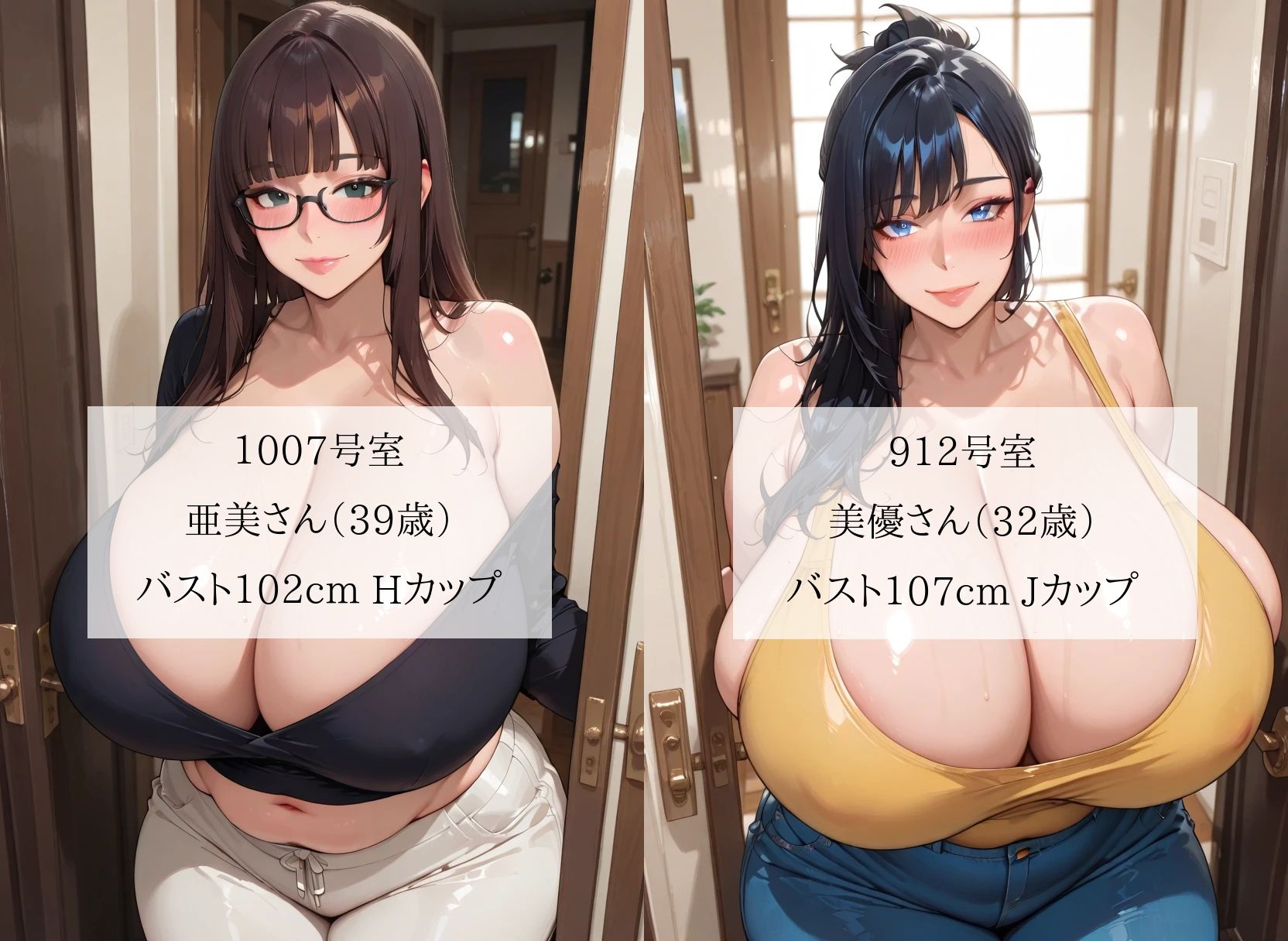 淫獄人妻マンション〜近所のデカ乳むっちり熟女たちに裏アカがバレて毎日搾精される性奴●になりました＜セリフ付CG集＞ サンプル2ページ目