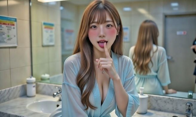 欲求不満AI美女 秘密の公衆トイレで感じまくり サンプル7ページ目