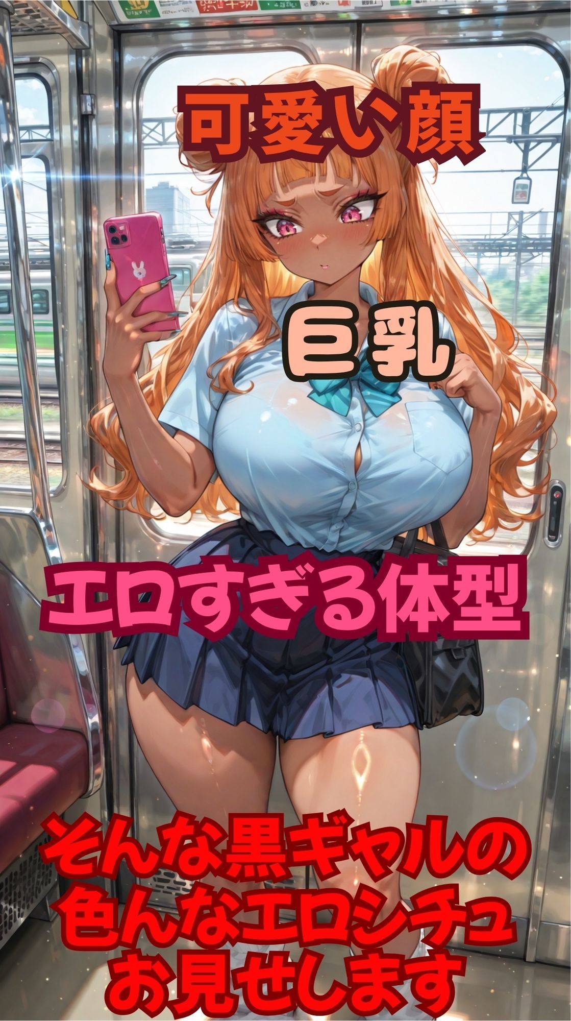 ムチムチ黒ギャルの普段のスガタとエロシチュ サンプル2ページ目