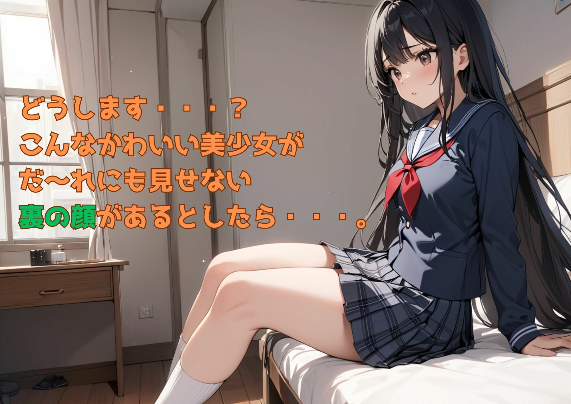 清楚な美少女なのに裏ではま〇こを広げて喘ぐビッチだった件 サンプル1ページ目