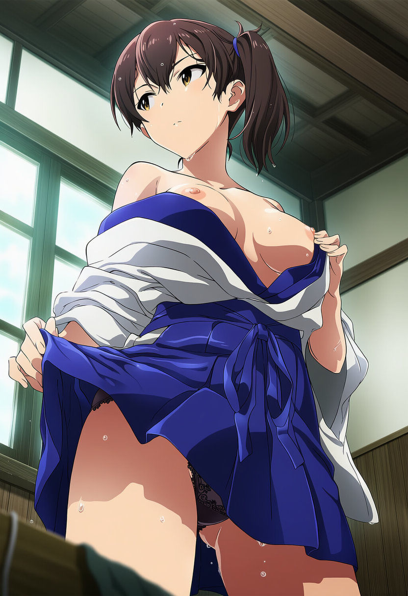 盗撮＆濡れ透けフェチ特化 2020年代アニメ作画特集 艦隊少女たちの濡れ透け教室生着替え その1 -500枚を撮影- サンプル9ページ目