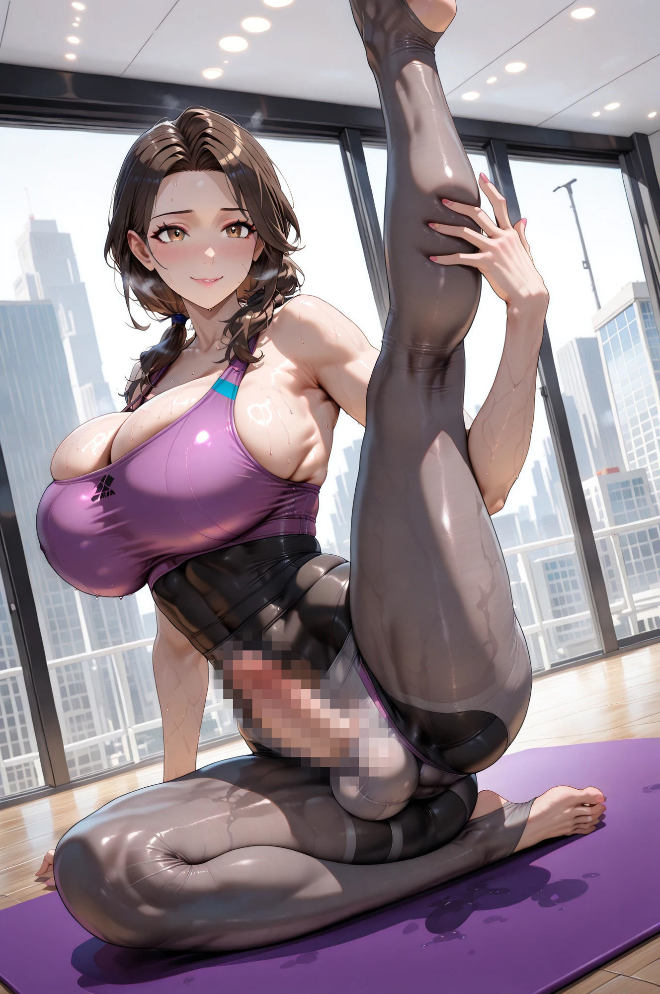 ふたなりヨガインストラクター 変態オ◯ニー編 サンプル2ページ目