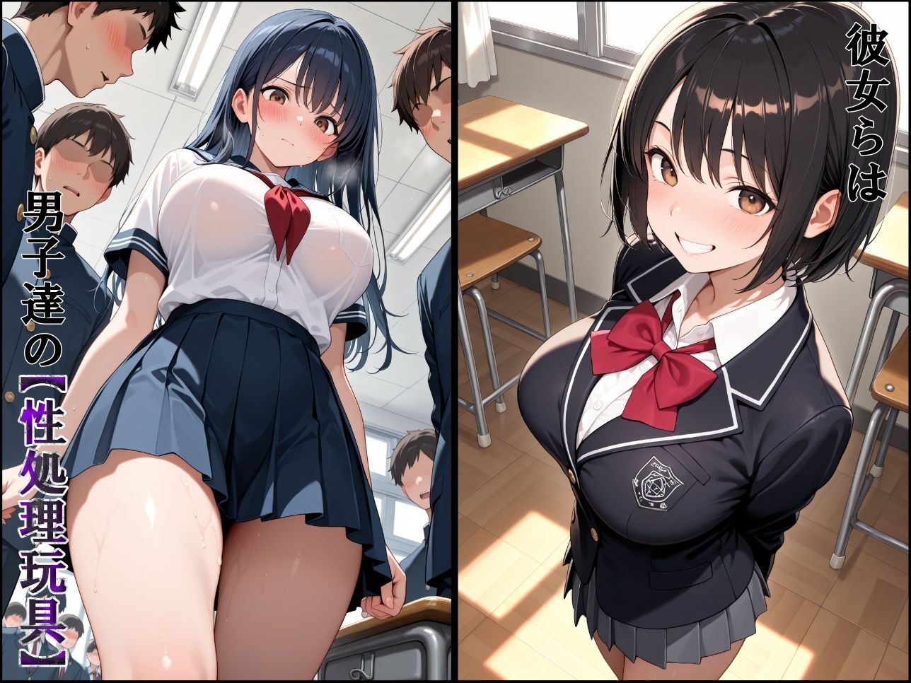 巨乳女子校生輪〇肉便器〜性処理玩具にされメス堕ちする女たち〜【494枚】 サンプル1ページ目