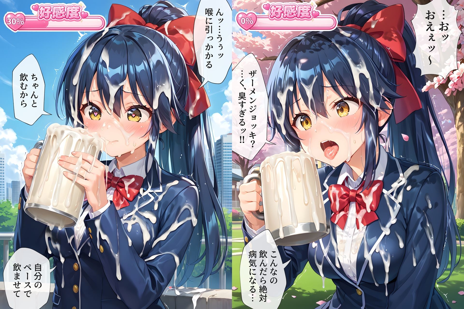 ザーメンジョッキのことが段々好きになっちゃう女の子たち サンプル1ページ目