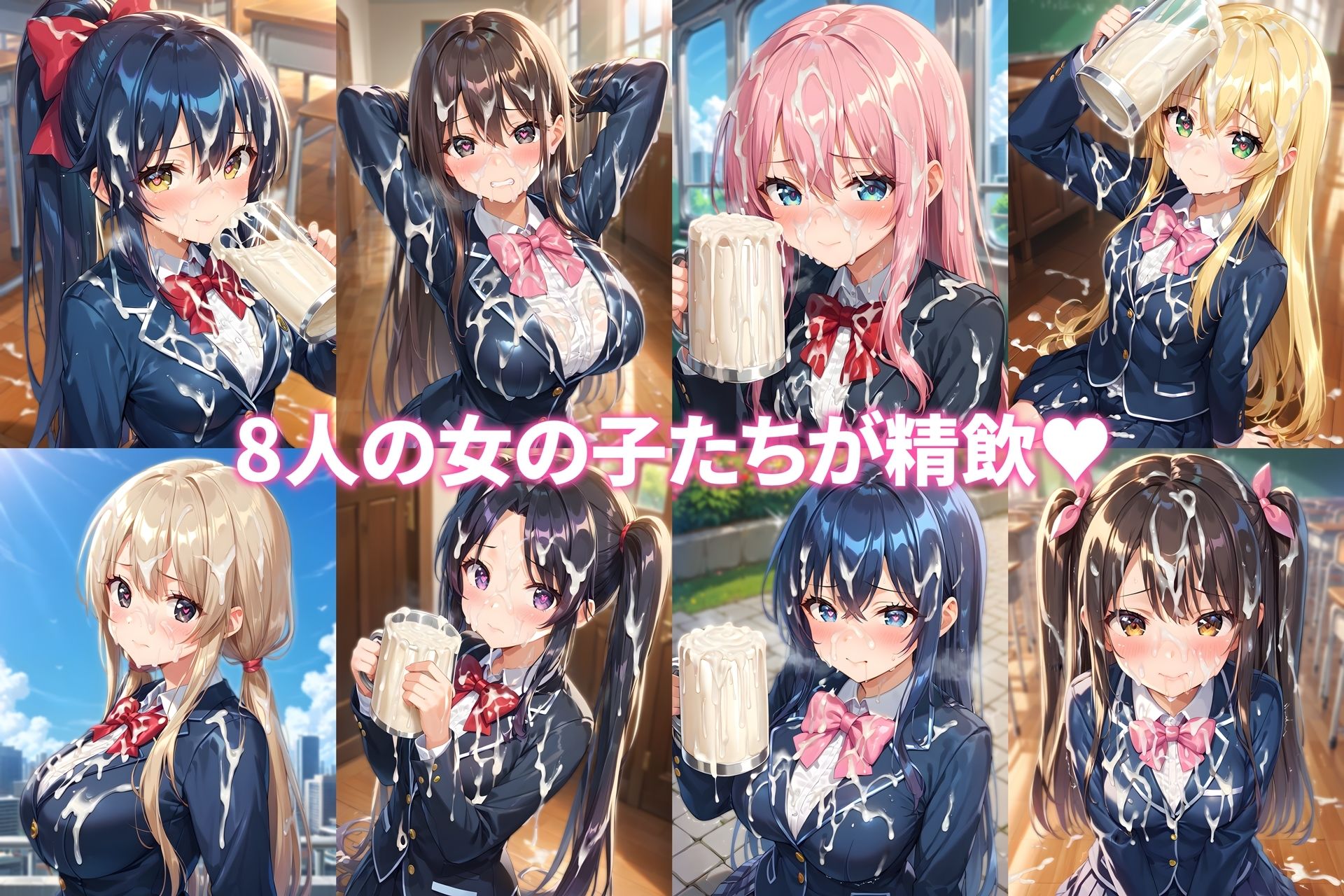 ザーメンジョッキのことが段々好きになっちゃう女の子たち サンプル7ページ目