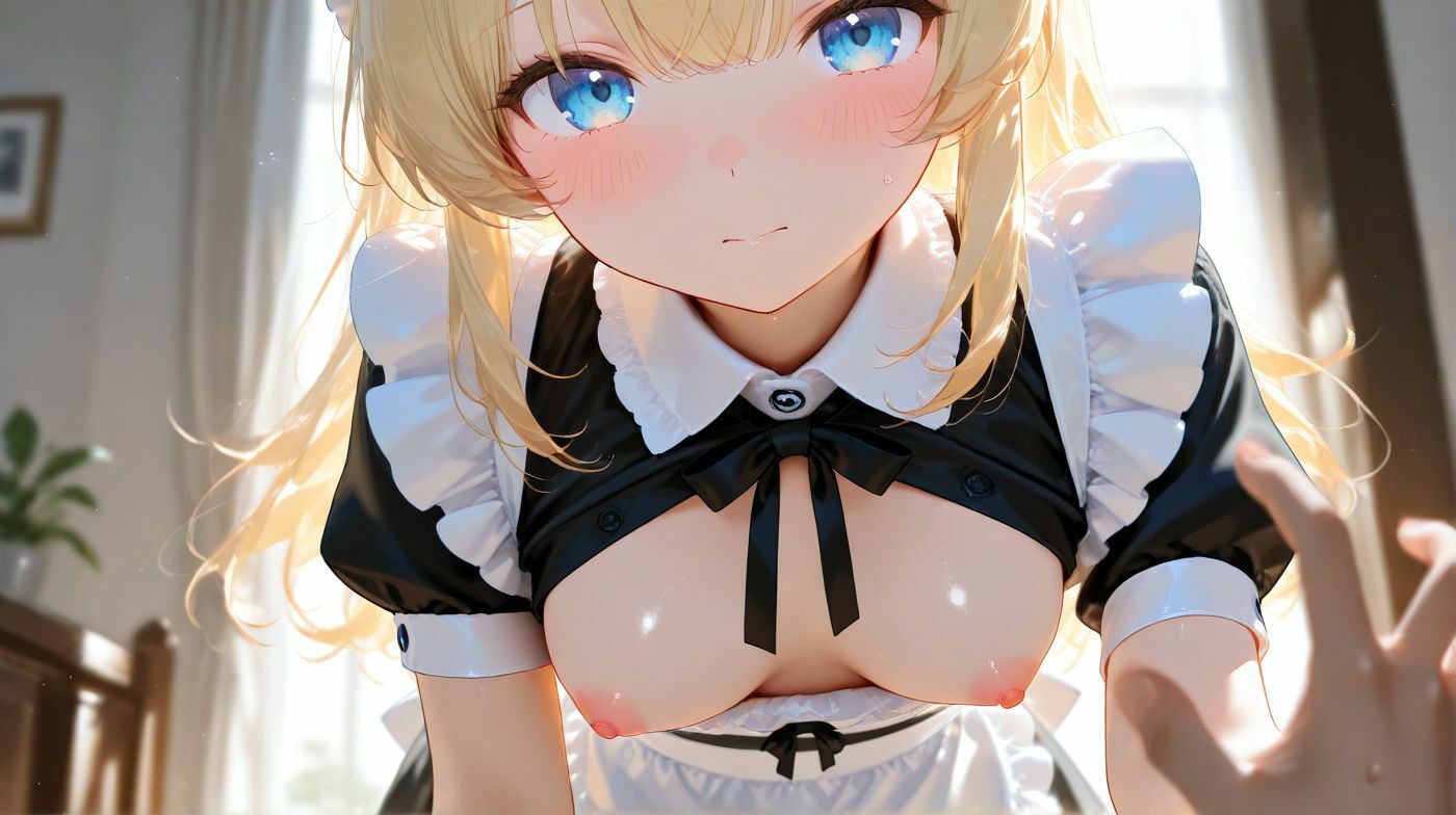 メイドさんのおっぱいをひたすら見る日 サンプル2ページ目