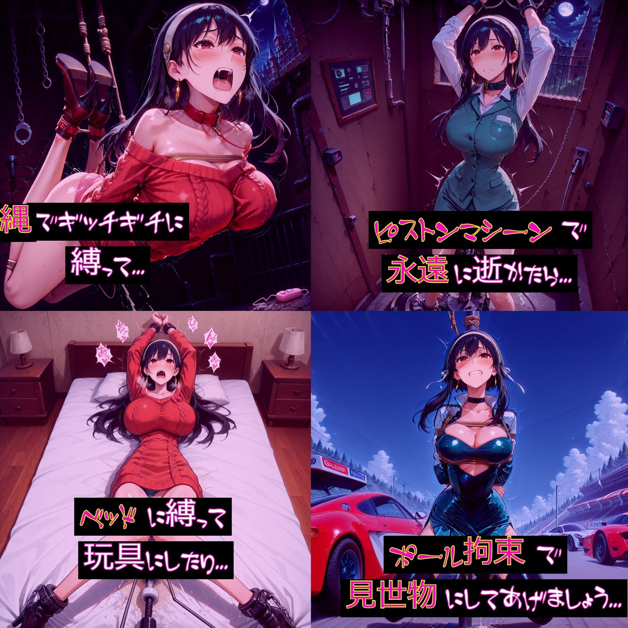 【衣装多種】ヨ〇さん、限界突破の連続絶頂。絶頂の嵐にのたうち回りだらしなくアヘ顔を晒す究極の陥落_玩具オナニー編 サンプル5ページ目