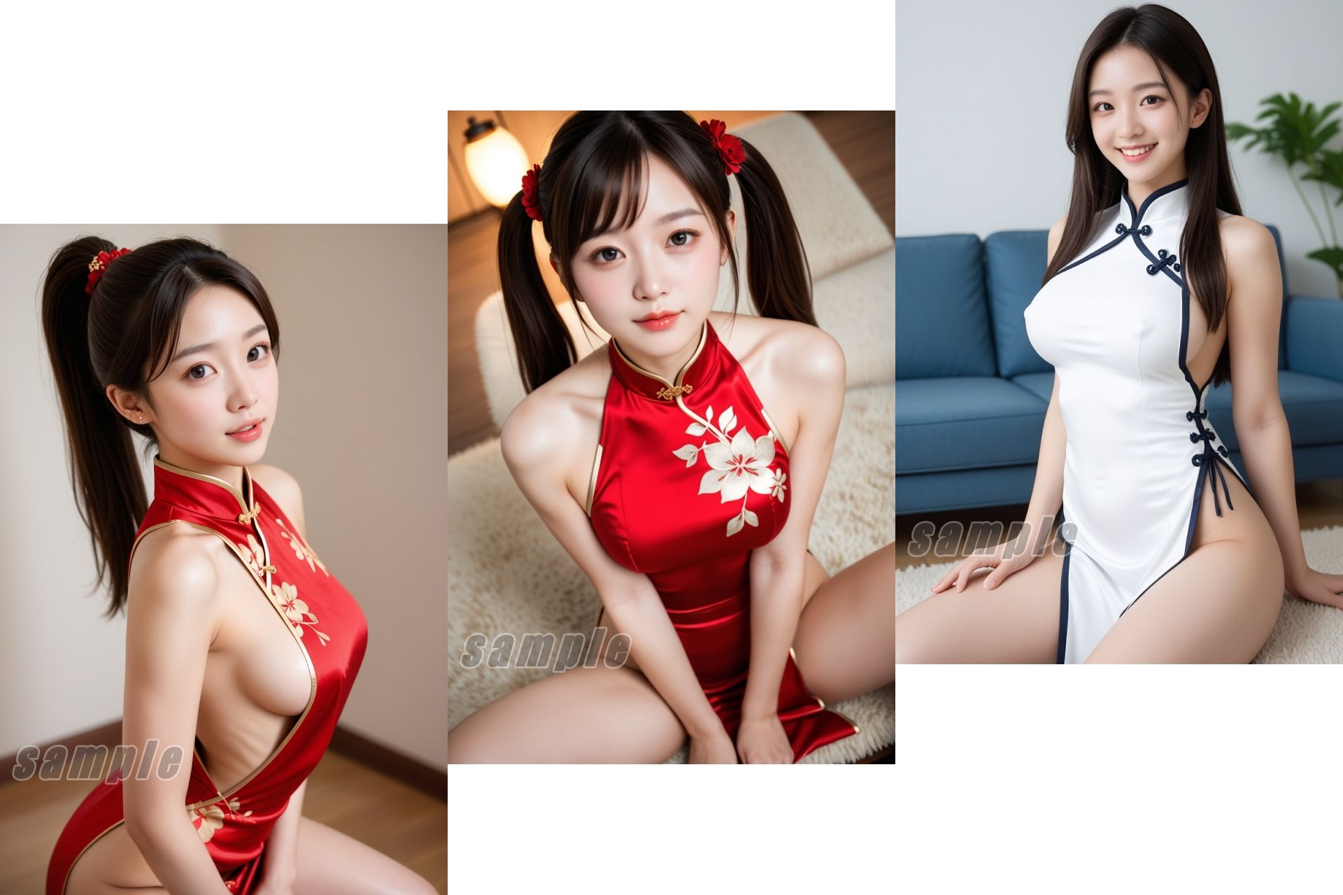 チャイナドレスを着たセクシー娘々 サンプル2ページ目