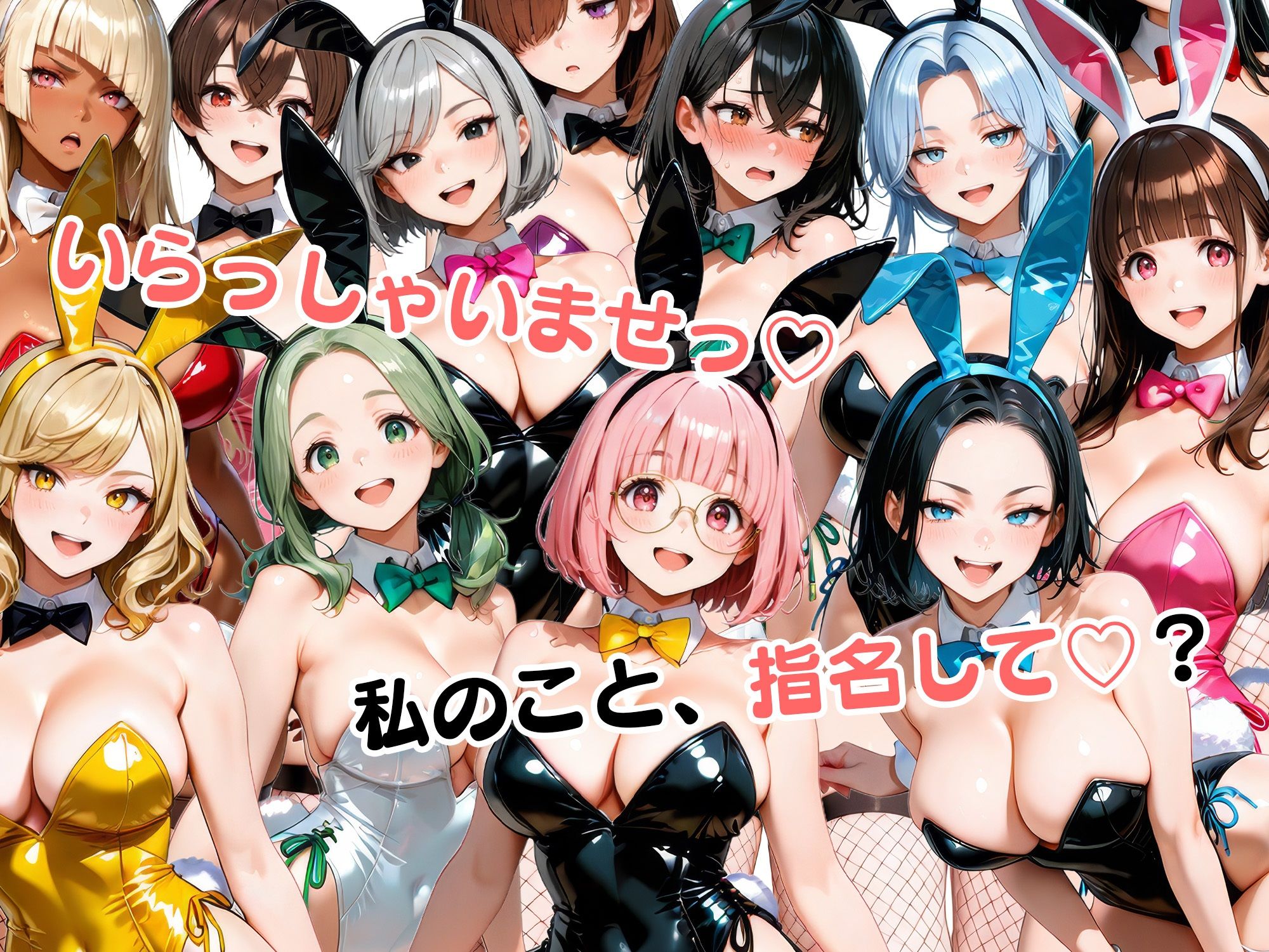 お店で即ヤレる12人の爆乳バニーガール サンプル10ページ目