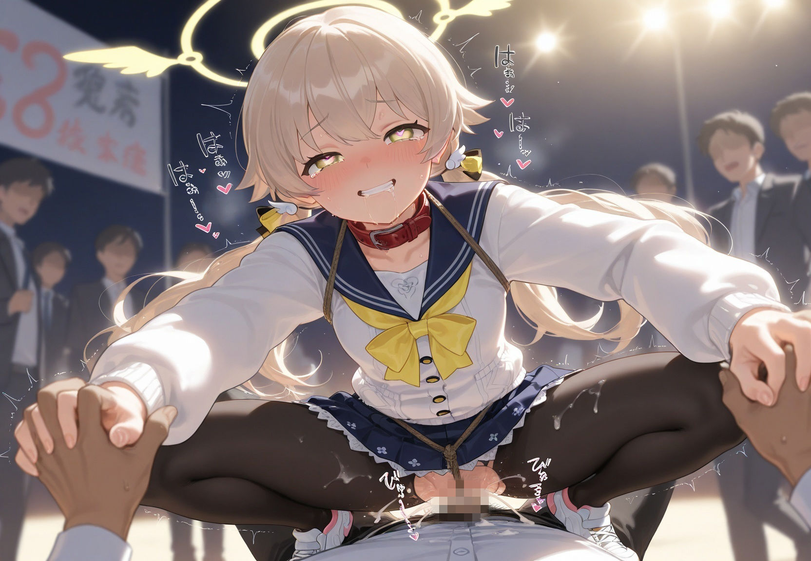清楚JK彼女が文化祭で「全員の精液受けます」って公衆便器化www ブ〇ーアーカイブ サンプル3ページ目