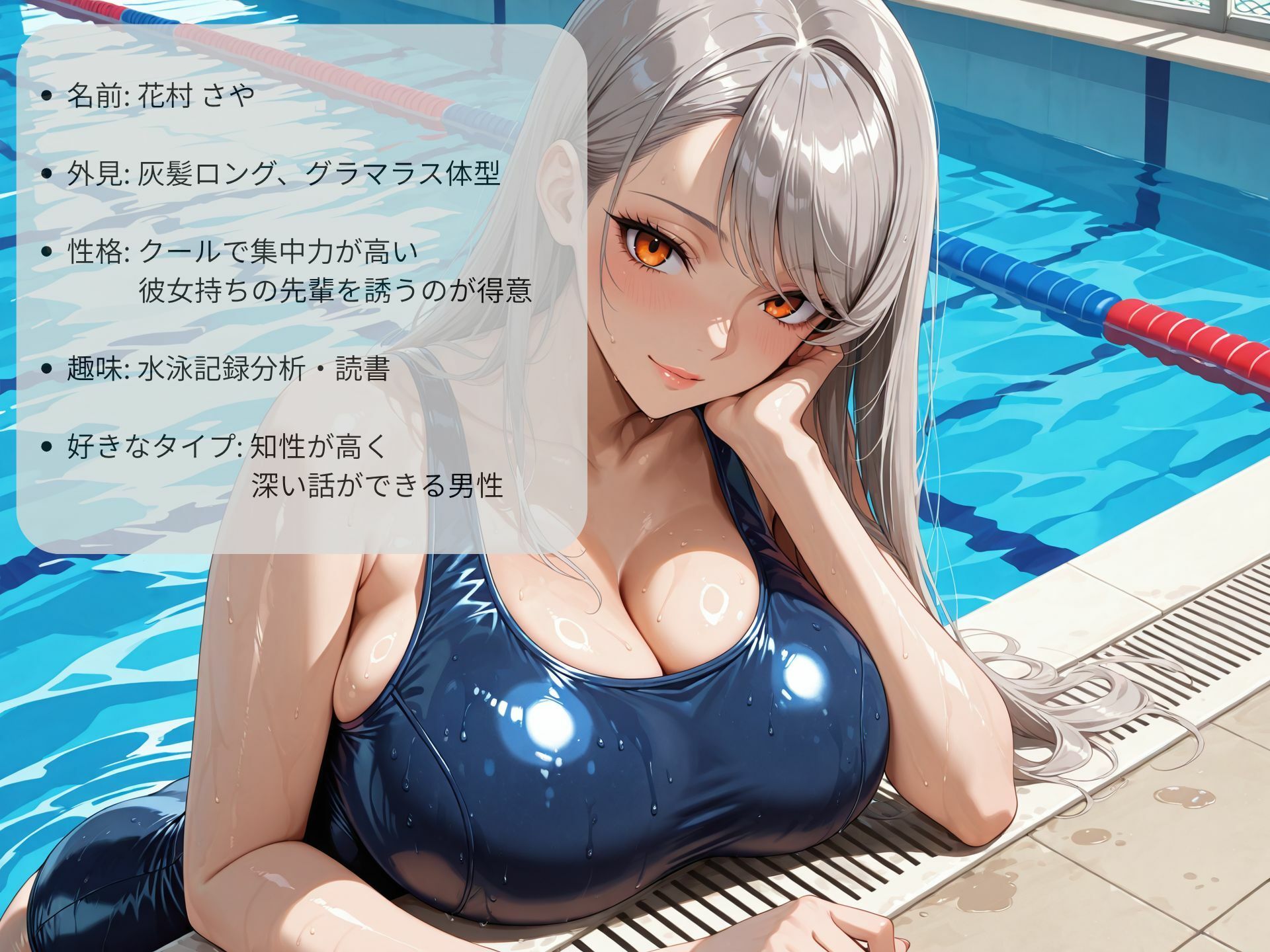 清純系巨乳JKのスク水逆NTR 〜彼女持ちの男を誘惑セックス〜  【4K高画質アニメ】 サンプル1ページ目