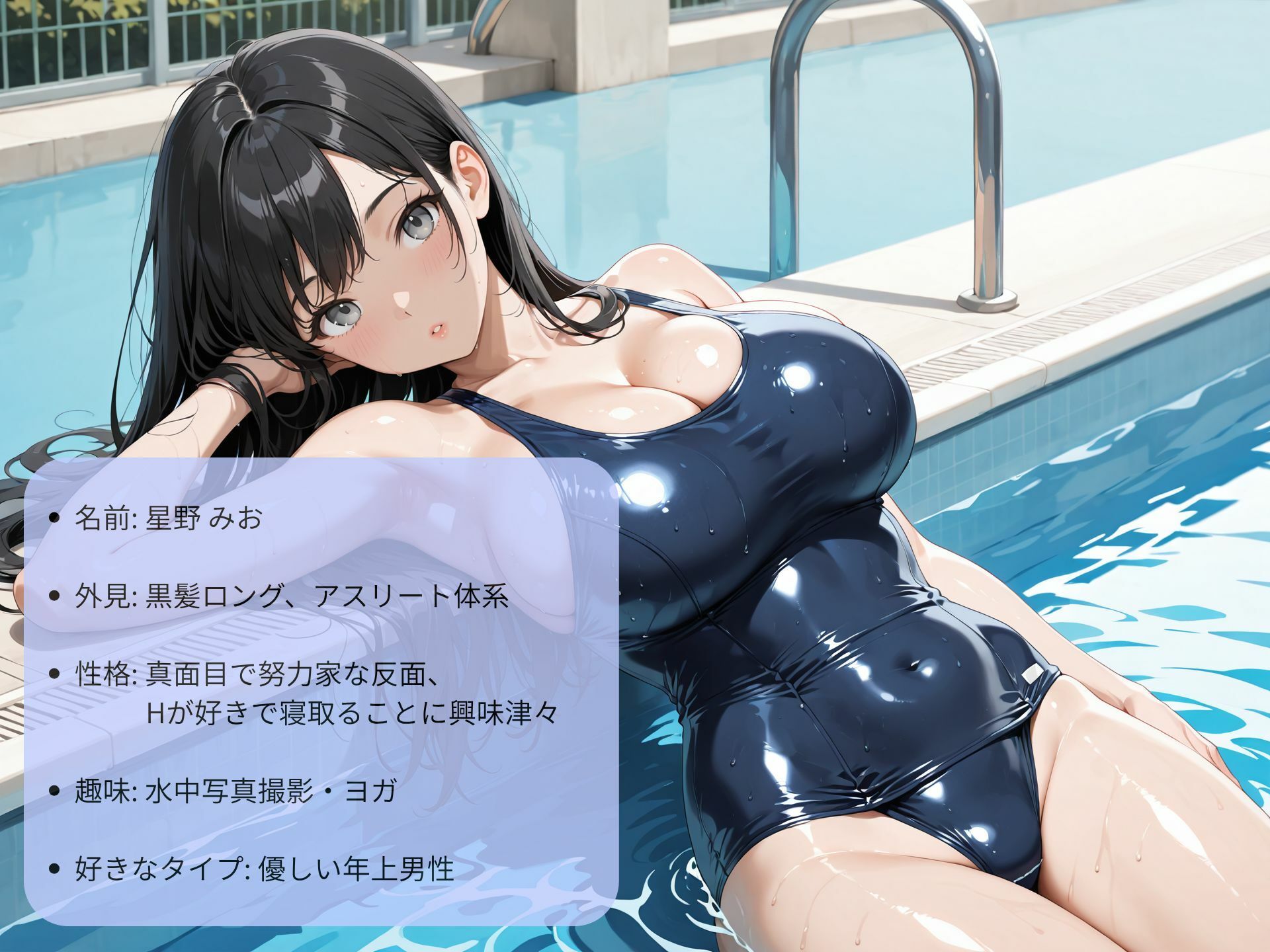 清純系巨乳JKのスク水逆NTR 〜彼女持ちの男を誘惑セックス〜  【4K高画質アニメ】 サンプル7ページ目
