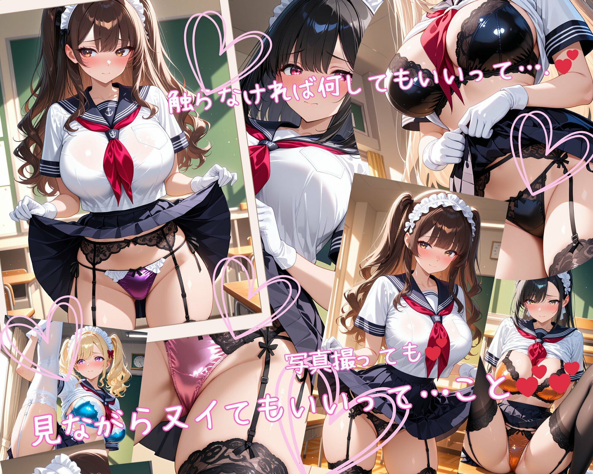 学園祭のセーラーメイドカフェ  パンツ見せサービス サンプル10ページ目
