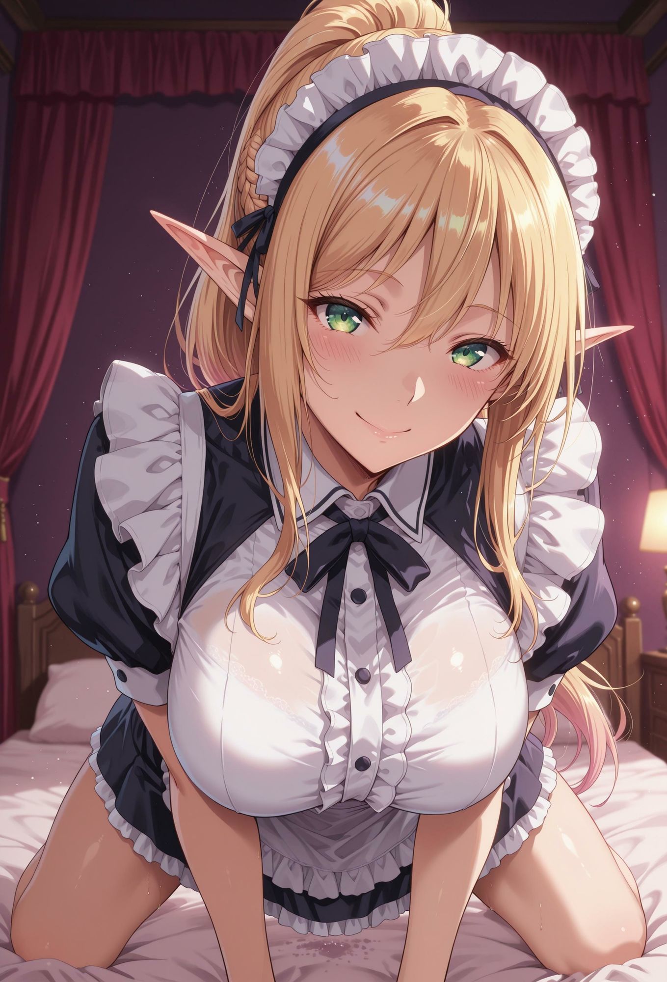 エルフメイドさんスケベボディで激しいご奉仕！ サンプル2ページ目