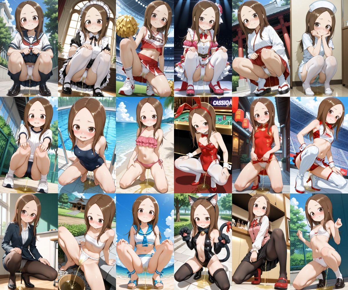 おしっこお漏らしチャレンジ【高〇さん コスプレ編】 サンプル1ページ目