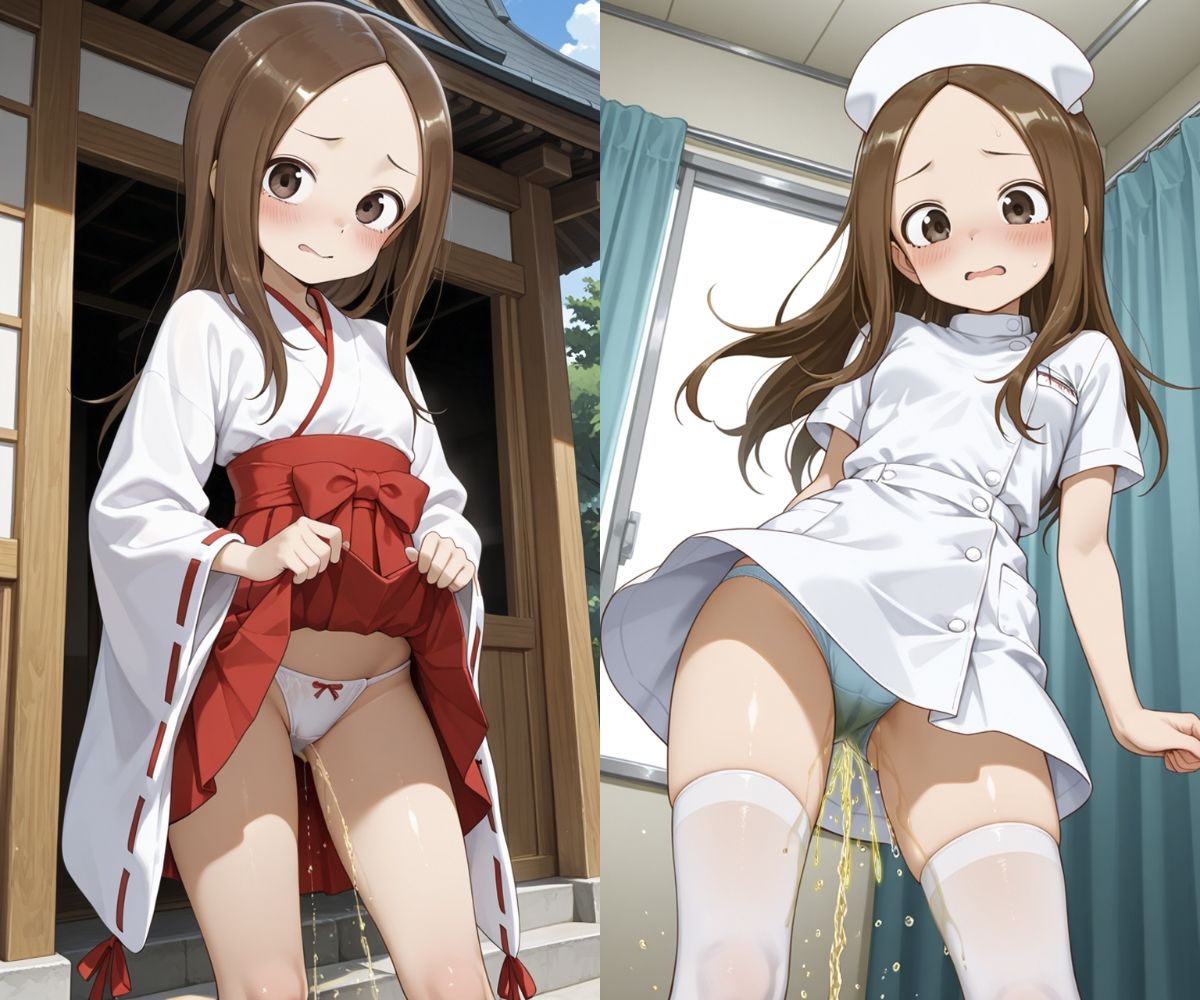 おしっこお漏らしチャレンジ【高〇さん コスプレ編】 サンプル4ページ目