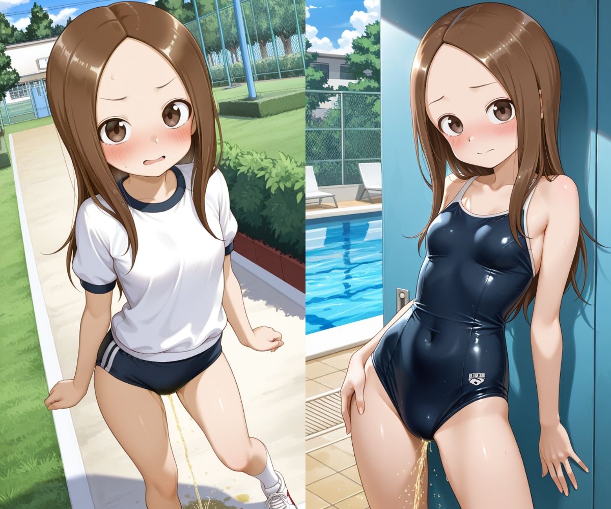 おしっこお漏らしチャレンジ【高〇さん コスプレ編】 サンプル5ページ目