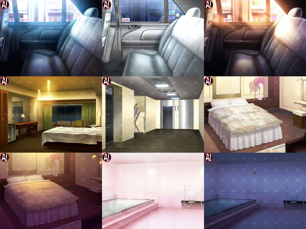 【再販素材パッケージ】みにくる背景CG素材集『大人の背景』part02-夜のお店- サンプル1ページ目