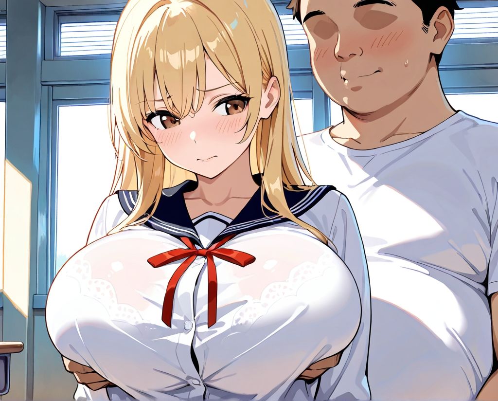 【寝取られ】日本の学園生活に戸惑う双子の巨乳美少女 シェリー＆シュリー サンプル7ページ目