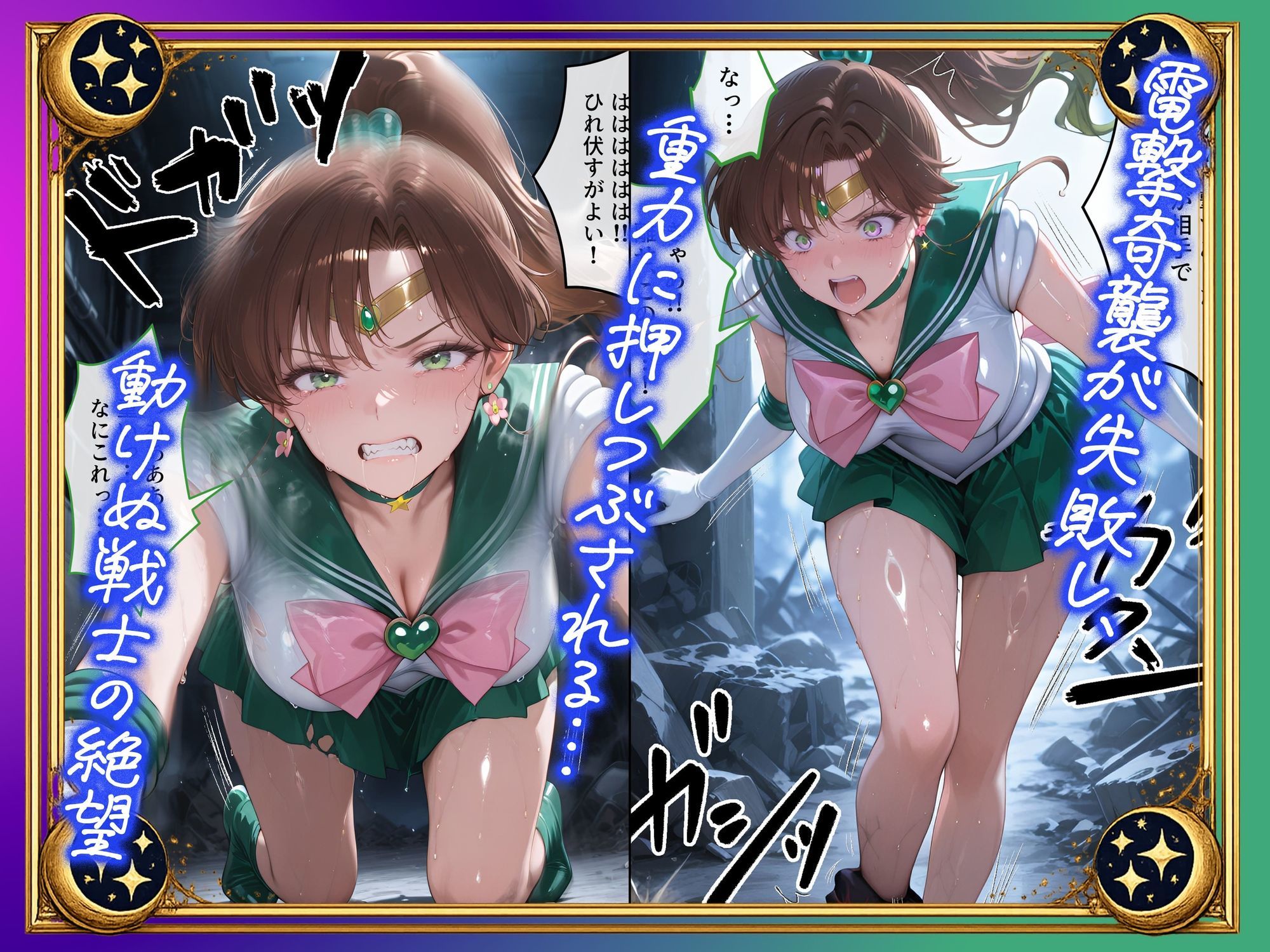 【セリフ付】悪魔に敗北〜快楽堕ちさせられた木の戦士編〜 サンプル2ページ目