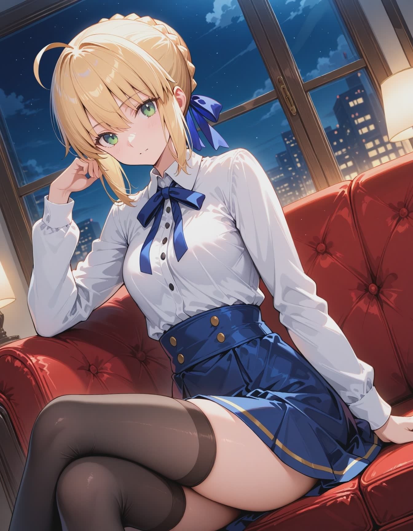 セイバーと、いっぱいエッチなじかん サンプル1ページ目