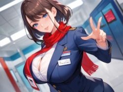 キャビンアテンダントとナースとセーラー服 サンプル1ページ目