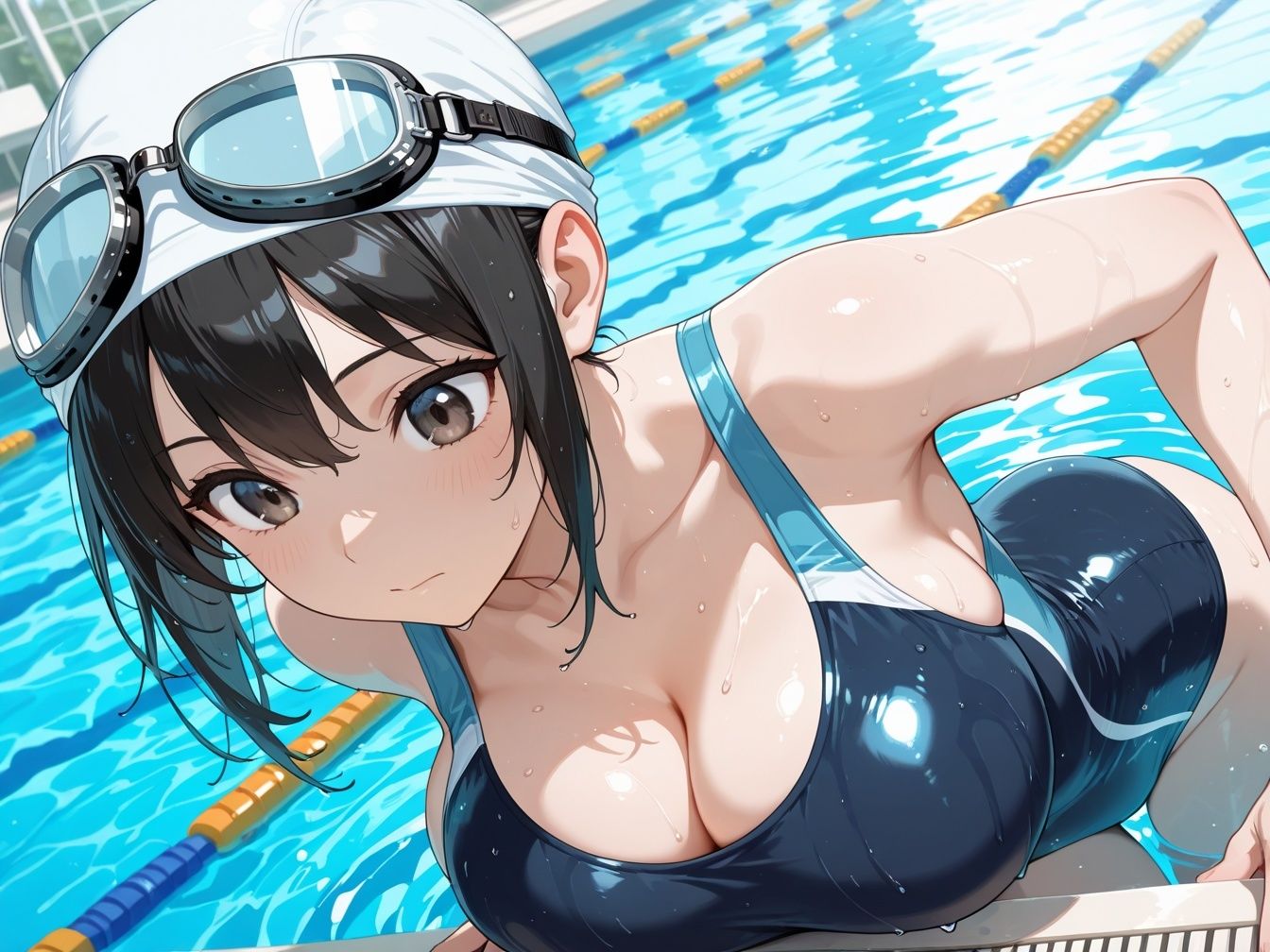 巨乳競泳水着女子とドキドキエッチ サンプル8ページ目