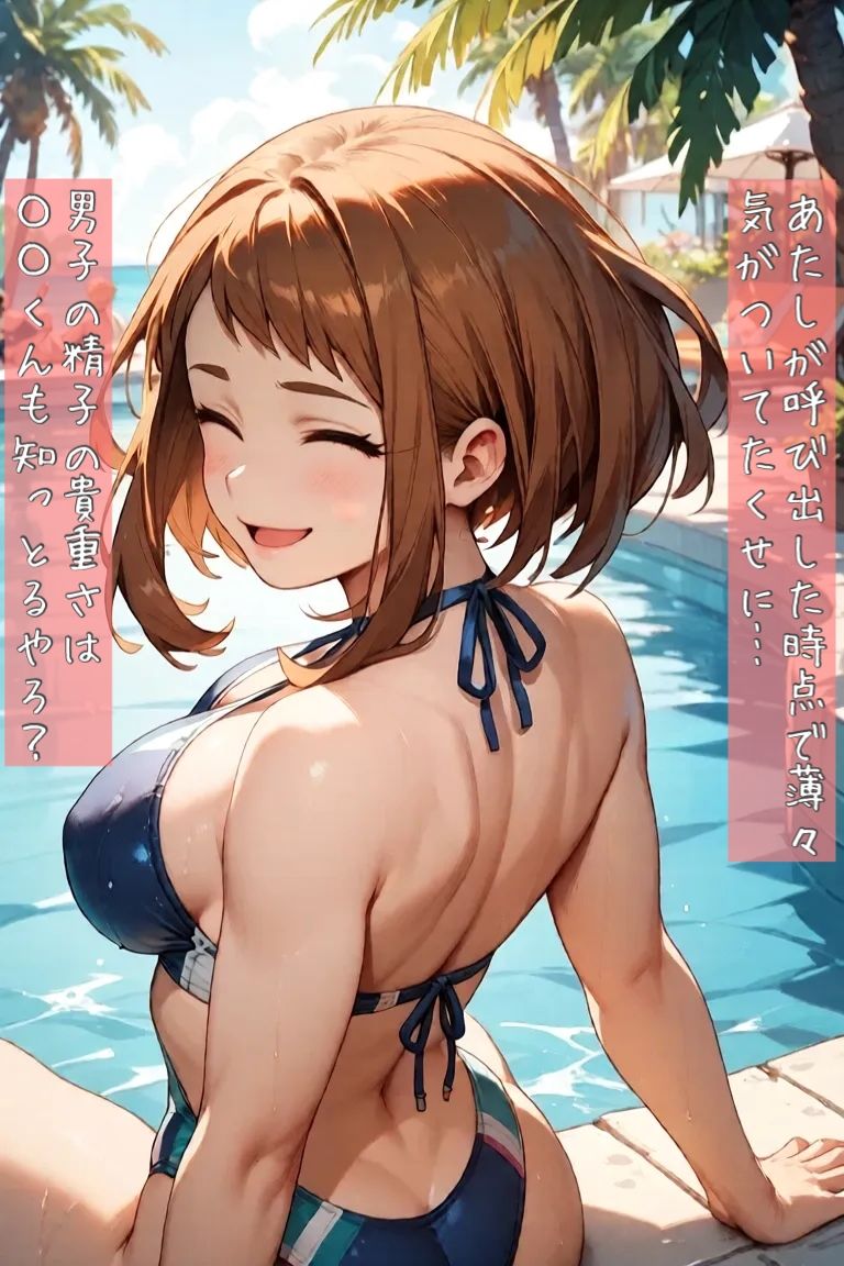麗〇お茶子と海辺でエッチ サンプル7ページ目