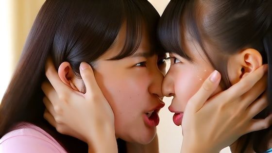 （ボイス有り）どちらが可愛いかの言い争いから鼻の高さを競い合うふたり。 サンプル2ページ目